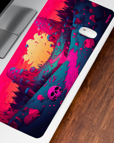 Neon Spectral Journey Desk Mat
