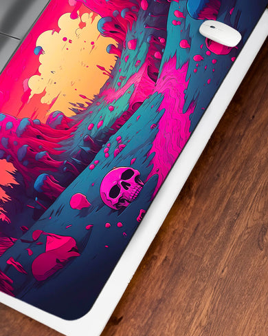 Neon Spectral Journey Desk Mat