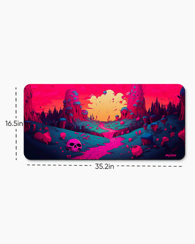 Neon Spectral Journey Desk Mat