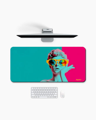 Hip Glasses in Neon Hues Desk-Mat