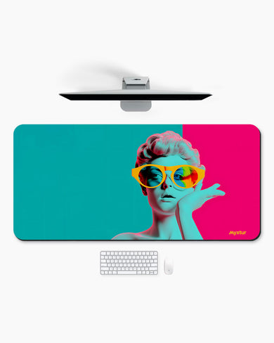 Hip Glasses in Neon Hues Desk-Mat