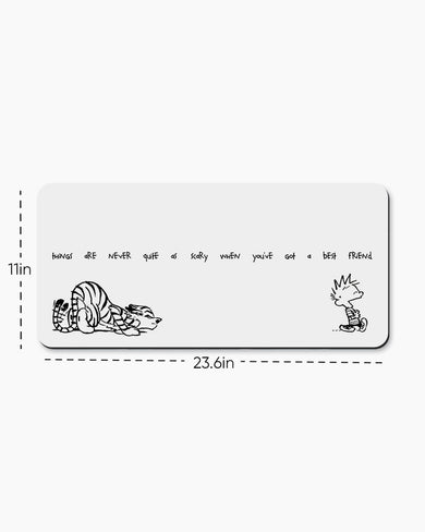 Calvin and Hobbes-Friends like These Desk Mat