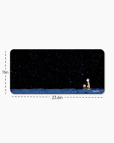 Calvin and Hobbes-Starry Night Desk-Mat