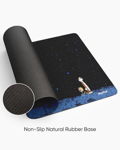 Calvin and Hobbes-Starry Night Desk-Mat