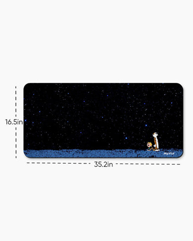 Calvin and Hobbes-Starry Night Desk Mat