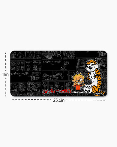 Calvin and Hobbes-Comic Panels Desk-Mat