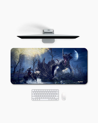 Elden Ring-Confronting Dragon Agheel Desk-Mat