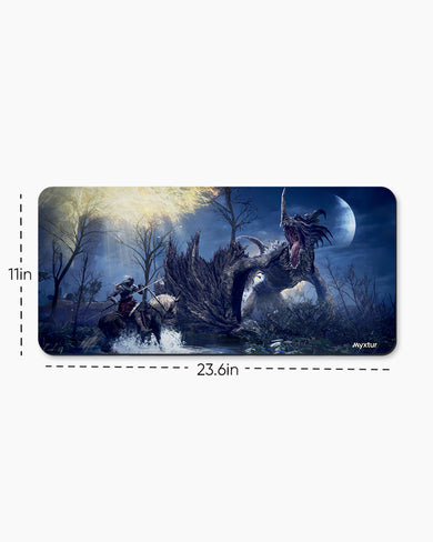 Elden Ring-Confronting Dragon Agheel Desk-Mat