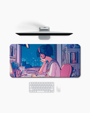 Lofi Anime School Girl Desk-Mat