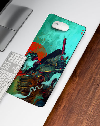 Samurai Fantasy Art-Katana Carnage Desk Mat