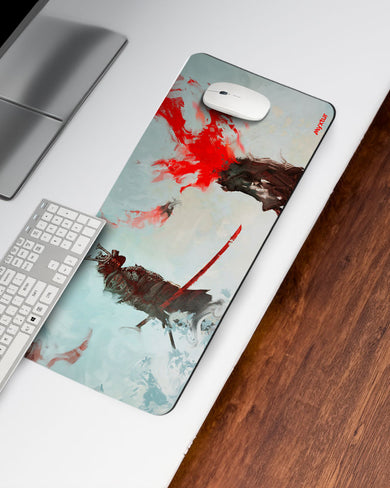 Samurai Fantasy Art-Wrath Unleashed Desk Mat