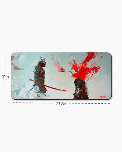 Samurai Fantasy Art-Wrath Unleashed Desk Mat