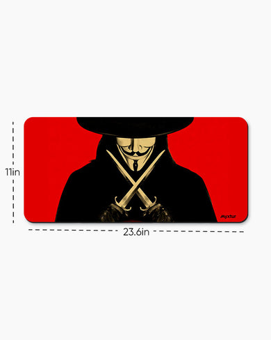 V for Vendetta-Gunpowder Treason and Plot Desk Mat