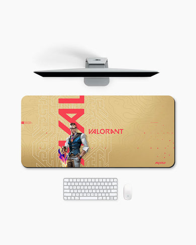 Valorant-Chamber Loves Gold Desk Mat