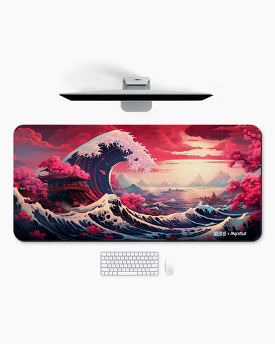 Great Wave Rising [BREATHE] Desk Mat