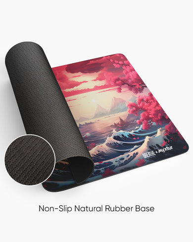 Great Wave Rising [BREATHE] Desk Mat