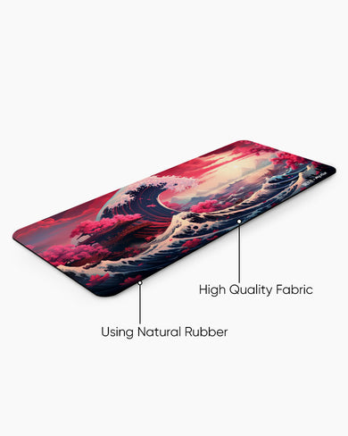 Great Wave Rising [BREATHE] Desk Mat