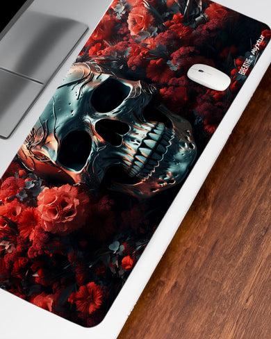 Red Petal Laugh [BREATHE] Desk Mat