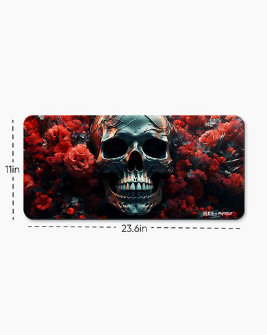Red Petal Laugh [BREATHE] Desk Mat