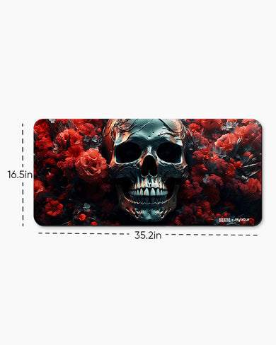 Red Petal Laugh [BREATHE] Desk Mat