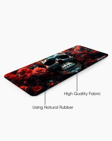 Red Petal Laugh [BREATHE] Desk Mat
