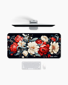 Scarlet and Snow Bouquet [BREATHE] Desk Mat