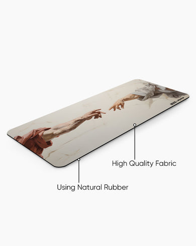 Michelangelo Creation of Adam [BREATHE]  Desk Mat