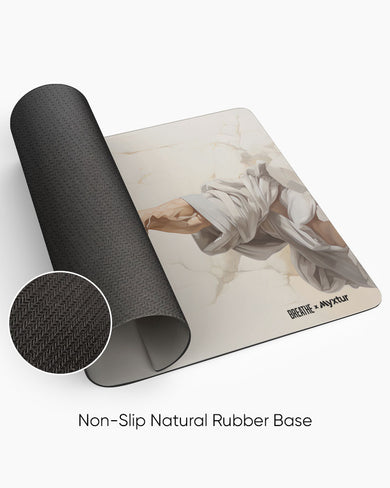 Michelangelo Creation of Adam [BREATHE]  Desk Mat
