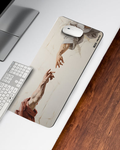 Michelangelo Creation of Adam [BREATHE]  Desk Mat