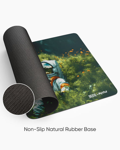Spacefaring in the Meadow [BREATHE] Desk Mat