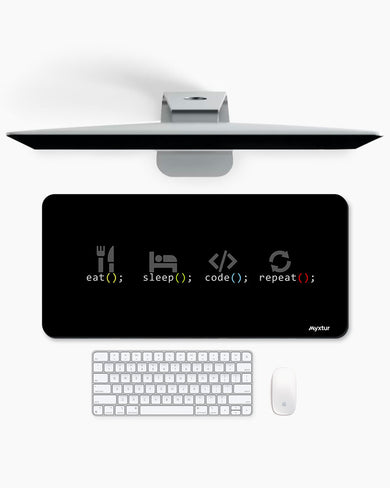 Eat Code Sleep Desk Mat