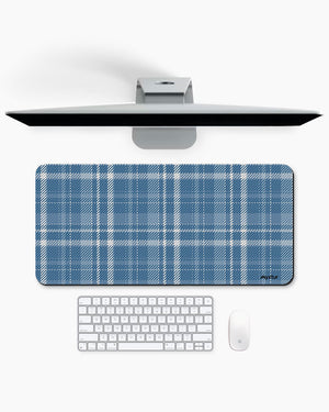 Denim Plaid Checks Gaming Desk Mat M 1