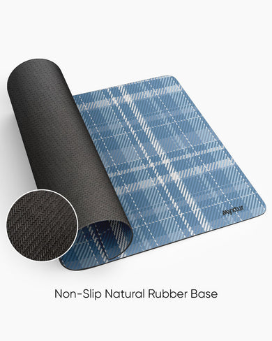 Denim Plaid Checks Desk-Mat