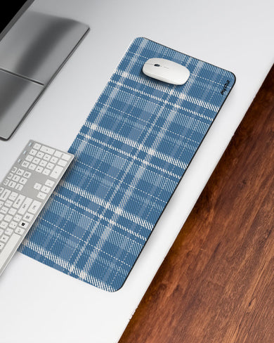 Denim Plaid Checks Desk-Mat