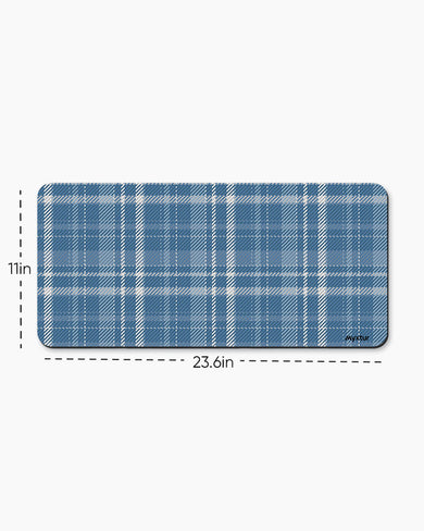 Denim Plaid Checks Desk-Mat