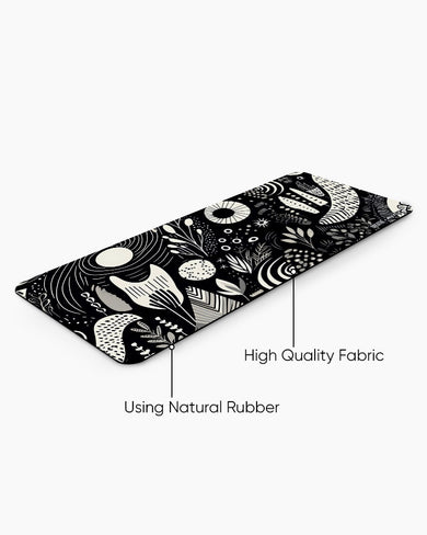 Monochrome Harvest [BREATHE] Desk Mat