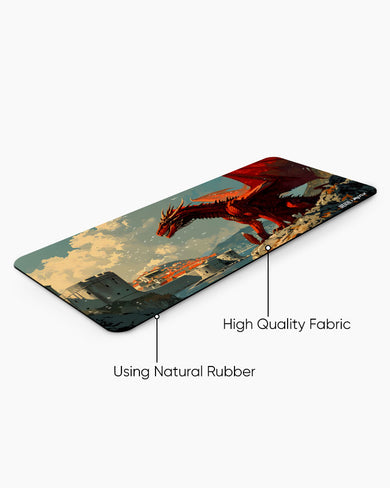 Scarlet Sentinel [BREATHE] Desk Mat