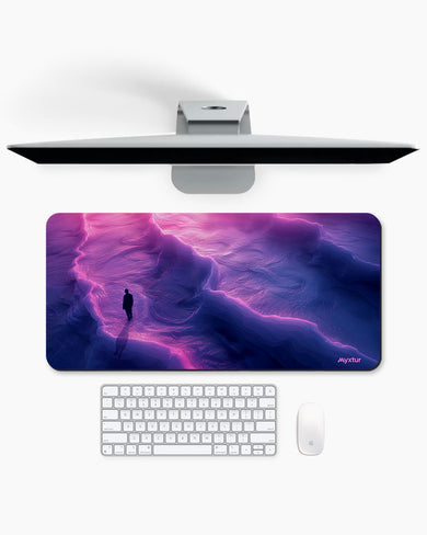 Alone by the Glacier Desk Mat