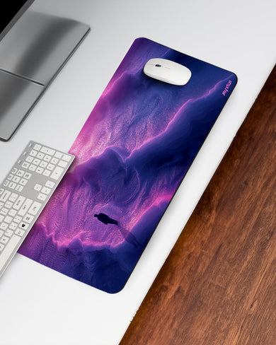 Alone by the Glacier Desk Mat