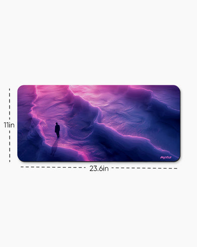 Alone by the Glacier Desk Mat
