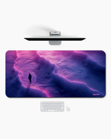 Alone by the Glacier Desk Mat