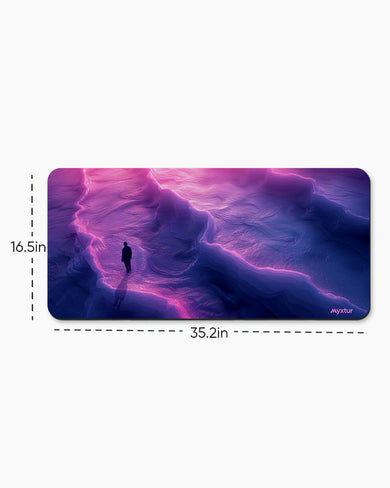 Alone by the Glacier Desk Mat
