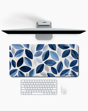 Cobalt Leaves  Gaming Desk Mat M 1