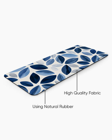 Cobalt Leaves [BREATHE] Desk Mat