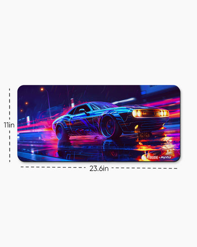 Turbo Neon [BREATHE] Desk Mat