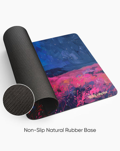 Starry Night in Neon [BREATHE] Desk Mat