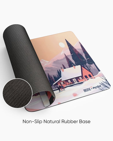 Swiss Ski Lodge [BREATHE] Desk Mat