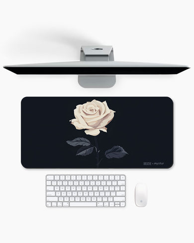 White Rose [BREATHE] Desk Mat