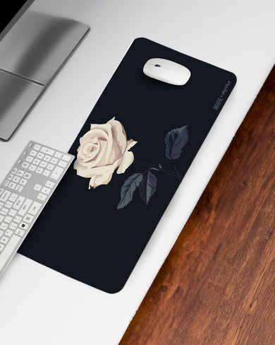 White Rose [BREATHE] Desk Mat
