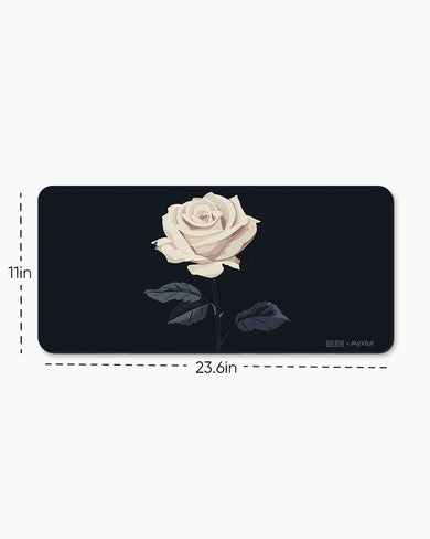White Rose [BREATHE] Desk Mat